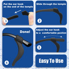 SMARTTOP Eyeglass Ear Grip-20 Pairs eye glasses ear grippers Anti-slip holders for ears,Silicone Ear Hook,glasses ear grip Retainer for Sports Glass Sunglasses Reading