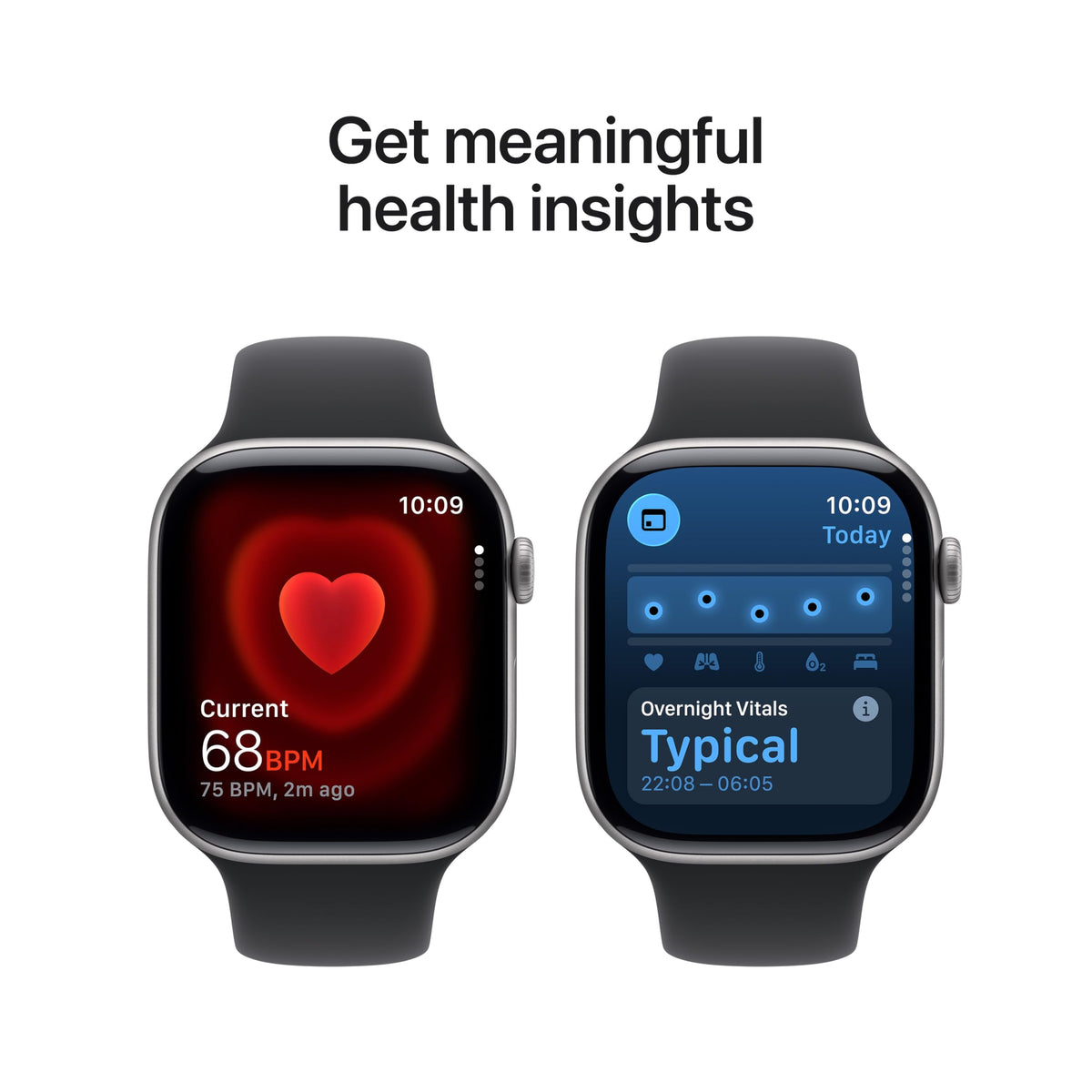 Apple Watch Series 11 GPS 42mm Smartwatch with Space Grey Aluminium Case with Black Sport Band S/M. Sleep Score, Fitness Tracker, Health Monitoring, Always-On Display, Water Resistant