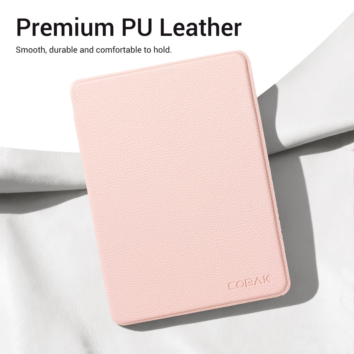 CoBak Case for 6" Kindle 11th Generation 2024 and 2022, Premium PU Leather Smart Cover with Auto Sleep/Wake for Kindle, Black