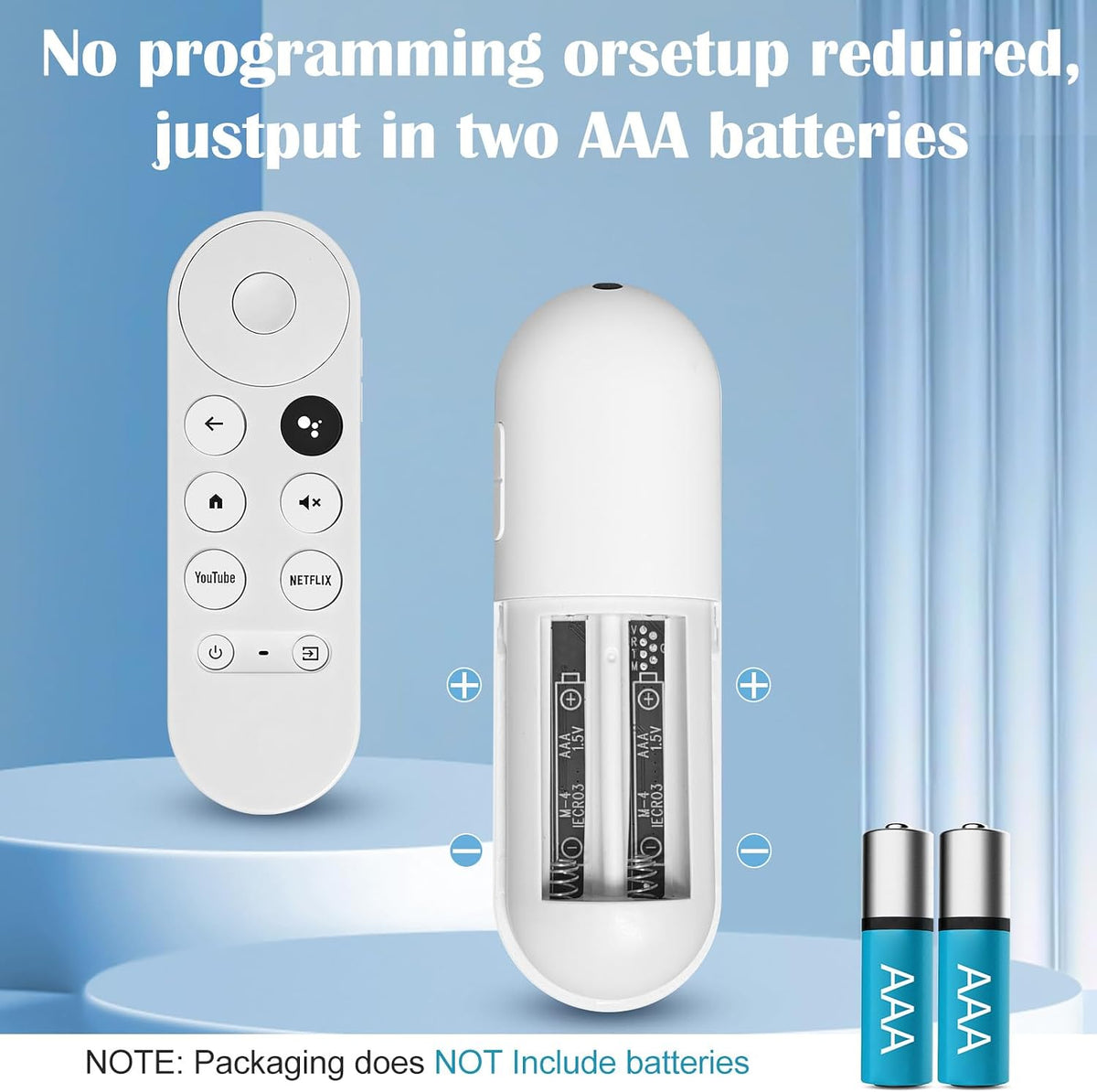 Replacement Voice Remote Control for Google Chromecast 4k Snow Streaming Media Player,Remote for Chromecast with Google TV HD/4K,Voice Remote Controls Replacement(Remote Control Only)
