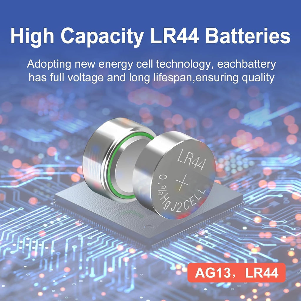 25 PCS LR44 AG13 357 303 SR44 A76 Battery 1.5V Button Coin Cell Batteries for Small Electronics