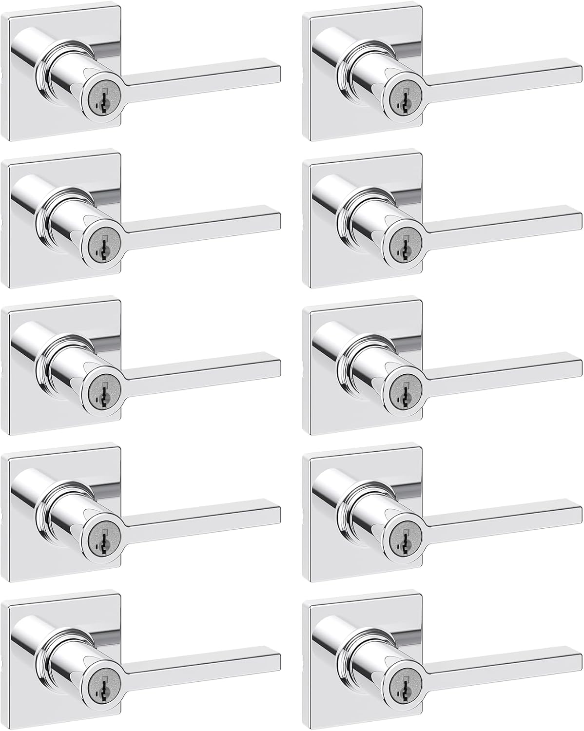 Kwikset Casey Privacy Door Lever with Lock, Matte Black