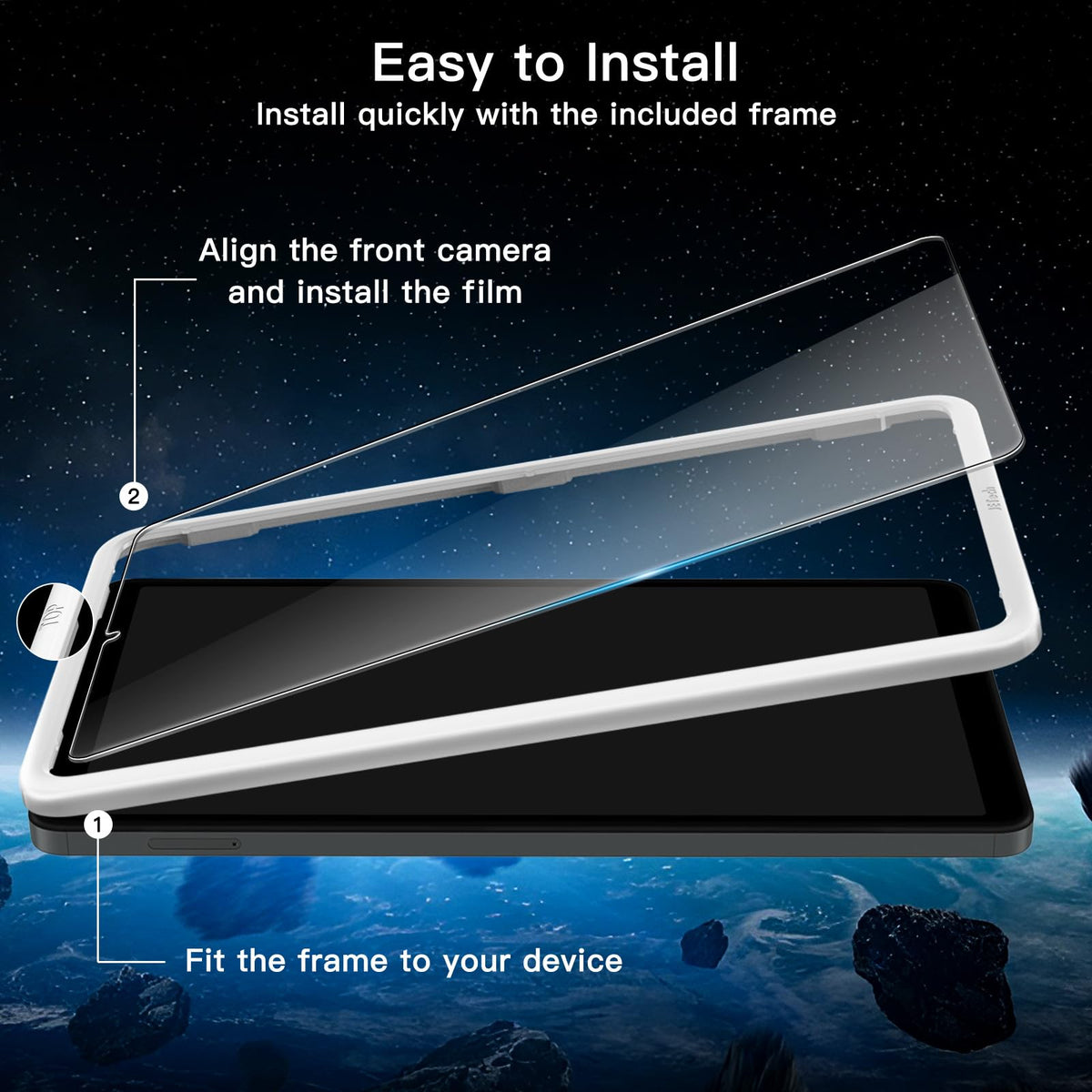 JETech Screen Protector for Samsung Galaxy Tab S6 Lite 10.4", 2-Pack