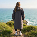 OHS Adults Drying Robe, Gifts for Women Outdoor Water-Resistant Changing Robe Womens Jacket Comfy Sherpa Privacy Robes for Women Men, Stay Dry Swimming Camping Drying Robes - S/M, L/XL