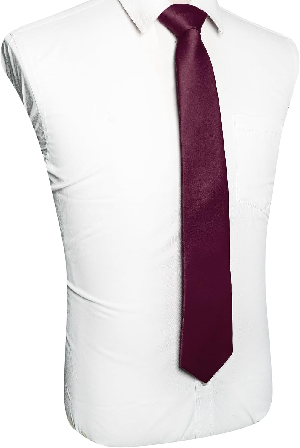 RBOCOTT Solid Color Tie Mens Necktie for Business and Wedding Party