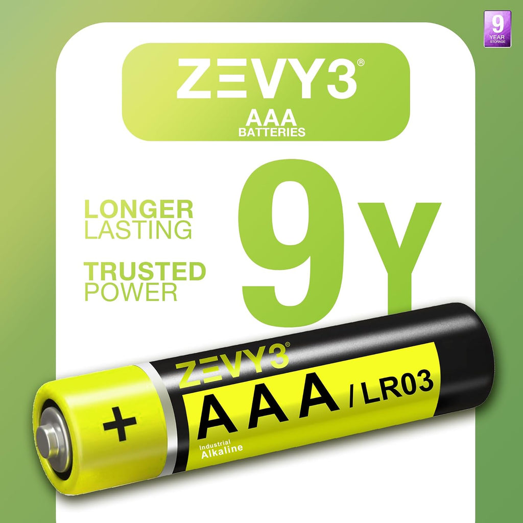 AAA Batteries 12 Pack, Long Lasting Alkaline Batteries, Leak-Proof, High Power, Ideal for Remote Controls, Toys, Clocks & Household Devices