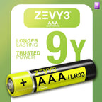 AAA Batteries 12 Pack, Long Lasting Alkaline Batteries, Leak-Proof, High Power, Ideal for Remote Controls, Toys, Clocks & Household Devices