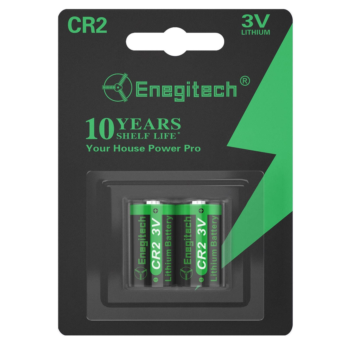 Enegitech CR2 3V Lithium Battery, CR15H270 for Range Finder Golf，CR2 6 Pack