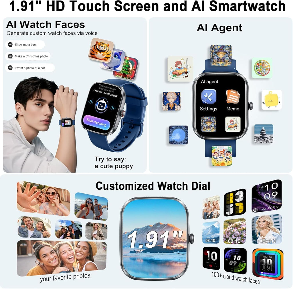 Motast Smart Watch, Fitness Tracker 1.69'' HD for Men Women