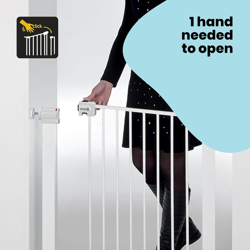 Safety 1st SecureTech Gate, Baby Stair Gate 73–80 cm, White
