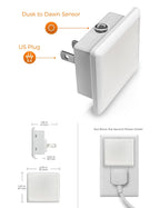 L LOHAS LED Night Lights Plug into Wall 2-Pack, 0.3W Plug in Night Light