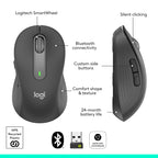 Logitech Signature M650 L Full Size Wireless Mouse - For Large Sized Hands