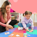 kidoola Foam Baby Play Mat (29x29cm) – Thick & Soft EVA Foam Interlocking Floor Tile Matting for Children – Large Multi Colour, Safe & Comfortable 7mm Thick Play Flooring (27pc)