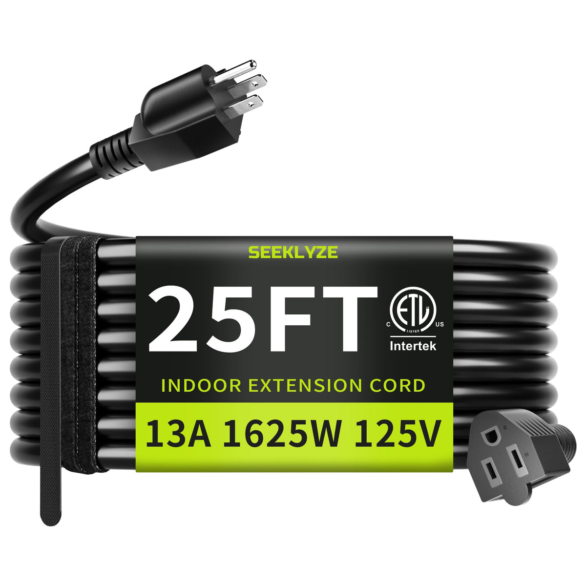 16/3 Black Extension Cord 6 FT Indoor, Short Extension Cord