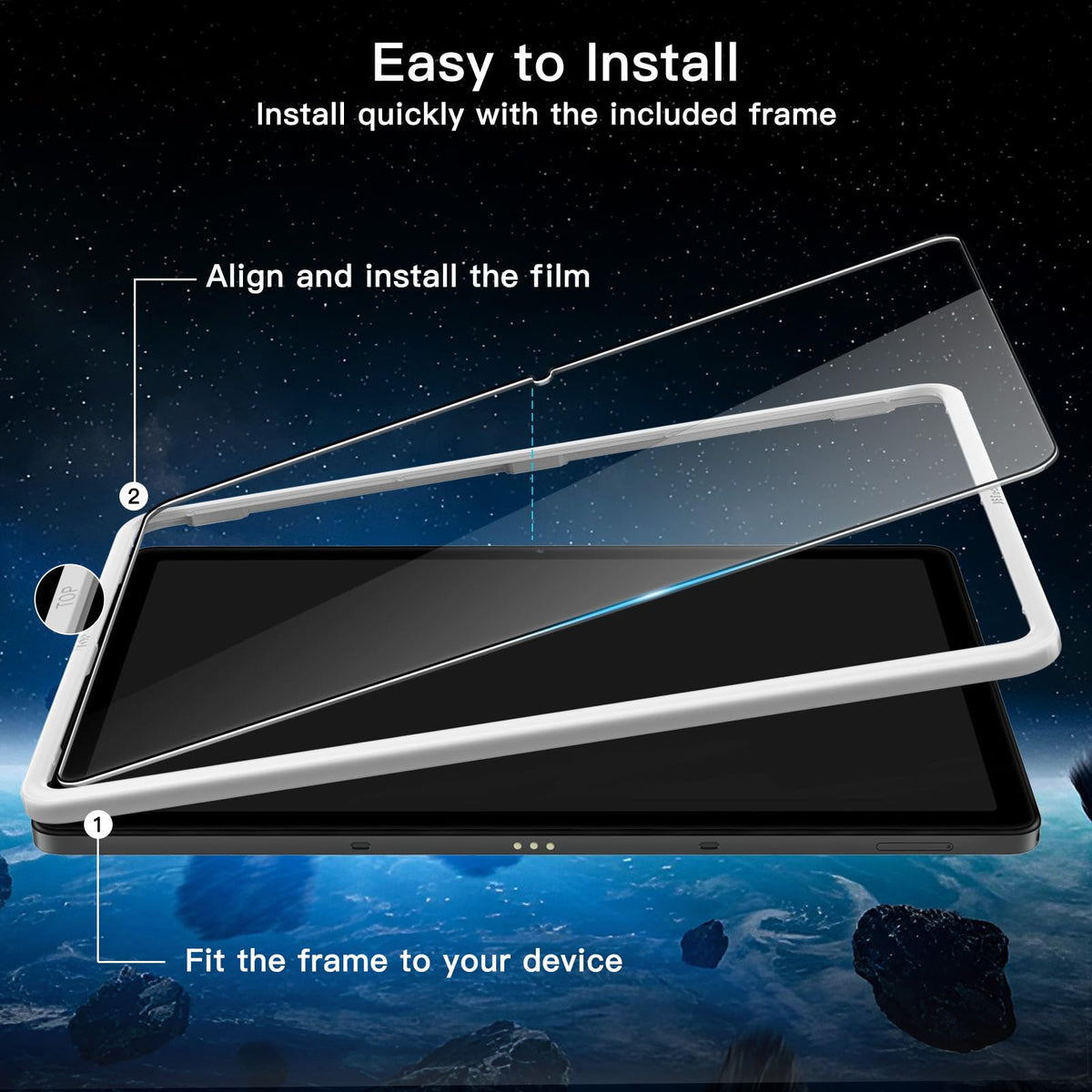 JETech Screen Protector for Samsung Galaxy Tab S6 Lite 10.4", 2-Pack