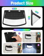 Aootek Solar Motion Sensor Lights Outdoor 120 LEDs, Black, 6 Pack