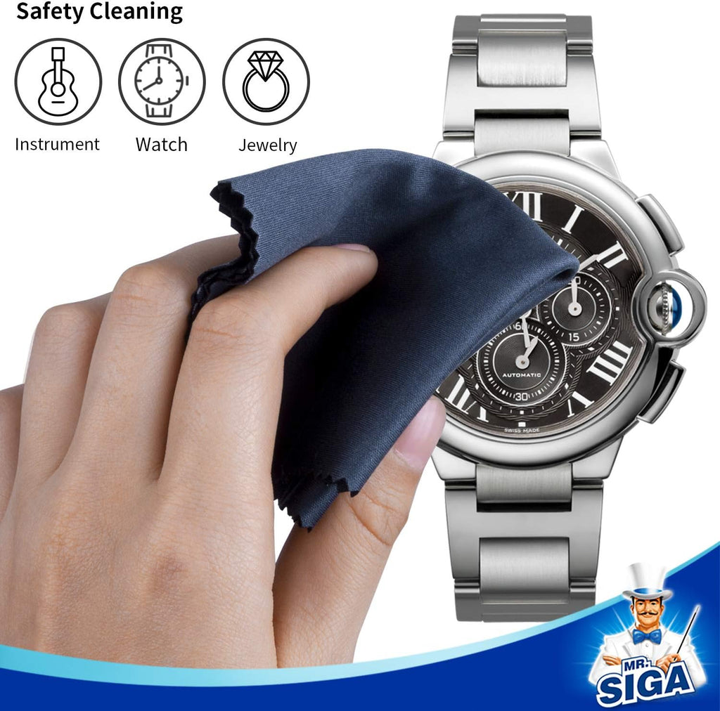 MR.SIGA Microfibre Glasses Cleaning Cloth, Spectacle Cleaner Cloth, 12 Pack