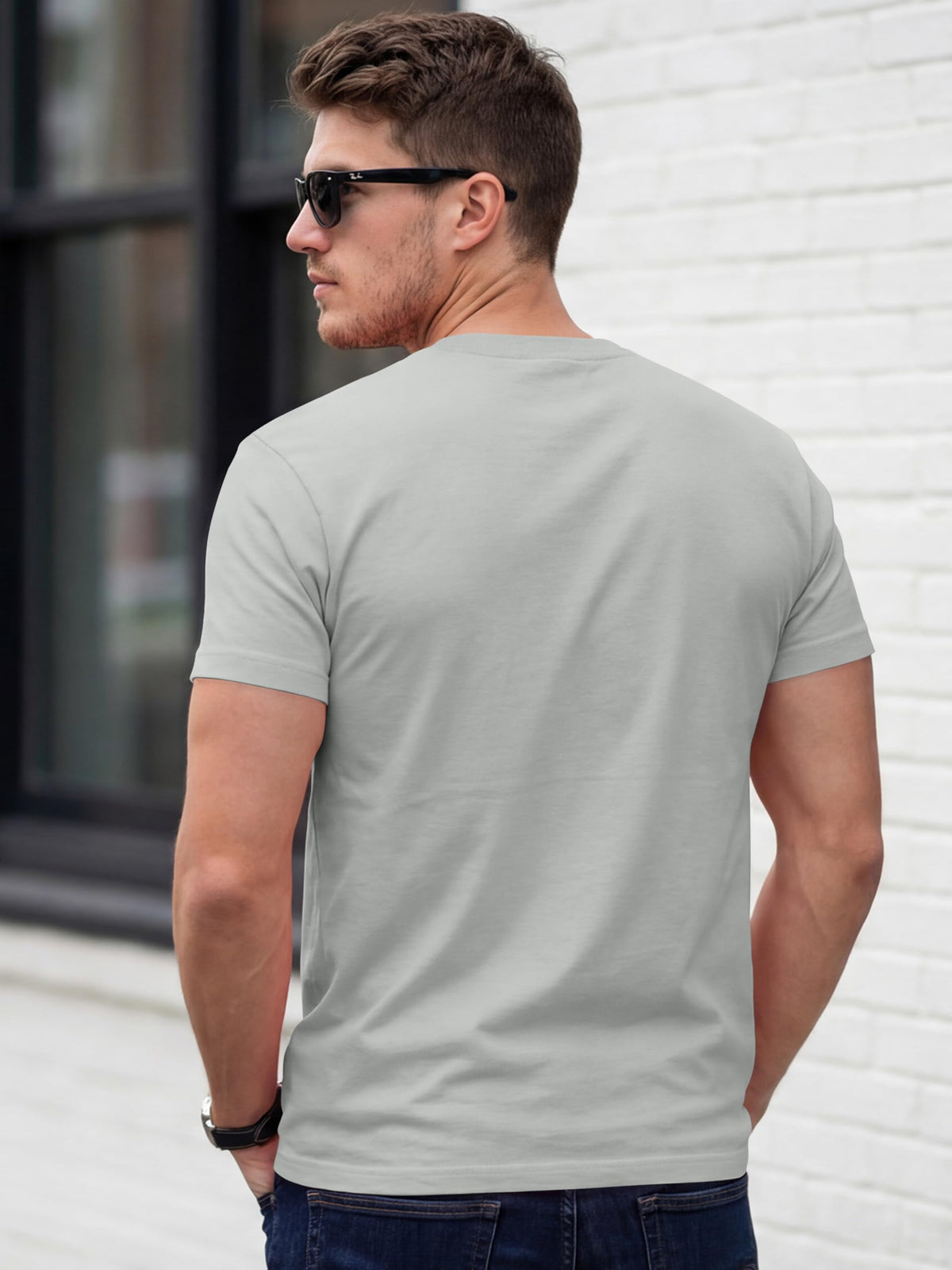 Love My Fashions Mens Plain T Shirt Crew Neck & Short Sleeve Cotton Tops for Men