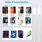 2m USB C to USB C Cable for IPhone 18/17/16/15,Fast Charger USB C for IPhone 17 Air/17e/16 Pro Max/15 Plus/16E/Duo, Long Charging Lead for iPad Pro 10/11th,Google Pixel 11/10/9/8,Samsung Galaxy Z Fold