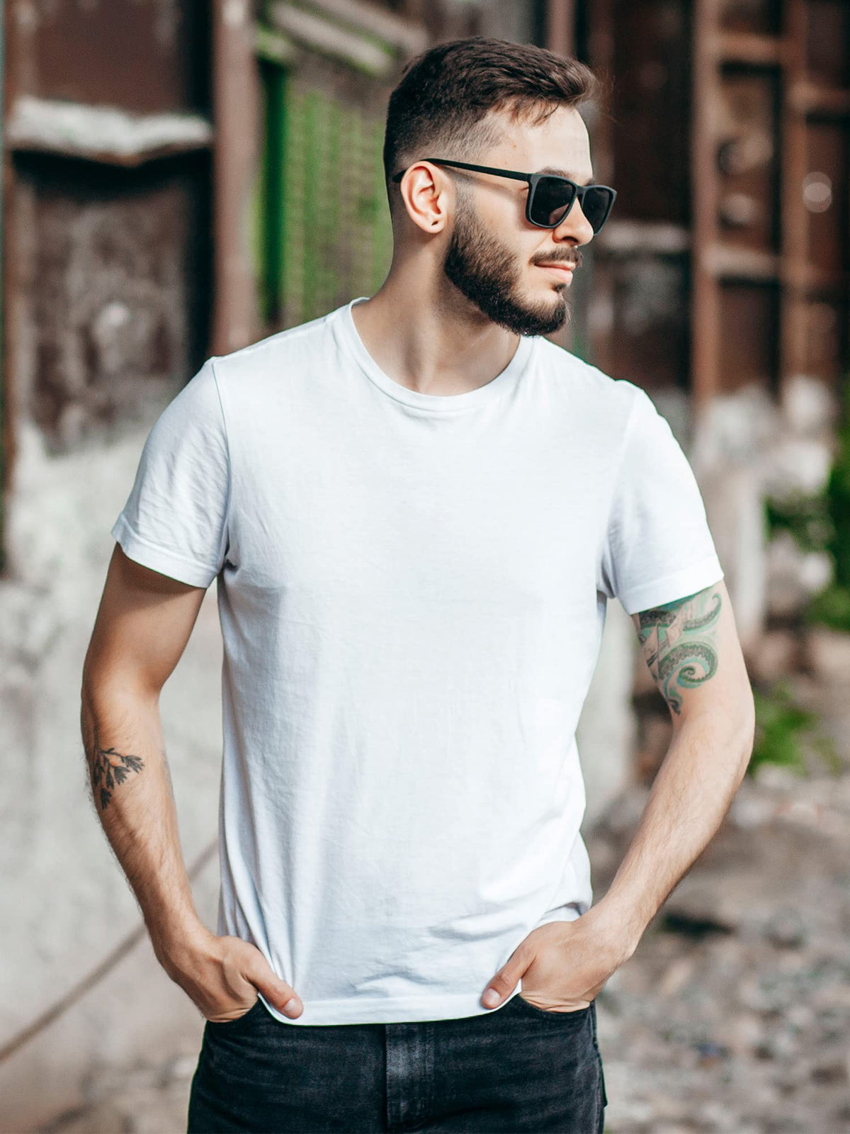 Love My Fashions Mens Plain T Shirt Crew Neck & Short Sleeve Cotton Tops for Men