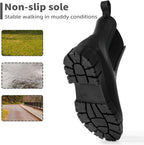 DRECAGE Wellies Boots Women Waterproof Short Chelsea Fashion Ladies Comfortable Rain Boots Outdoors Garden Walking