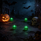 100 Pack Flickering LED Tea Lights, Last 100H+, Warm White Light