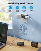 TROND Multi Plug Outlet Extender with USB, 2 Pack Plug Splitter