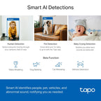 Tapo C210 2K 3MP Pan/Tilt Indoor Security Camera Pet Camera House Security