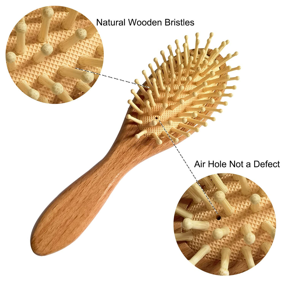 Baby Hair Brush with Wooden Handle and Super Soft Goat Bristles for Newborns, Infant, Toddlers, Kids