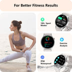 Smart Watch for Women, Answer/Make Call, 1.32'' AMOLED Ultra-Clear Screen Fitness Trackers with Heart Rate/Sleep/SpO2 Monitor, Smartwatch for iPhone/Samsung/Android, 110+ Sport Modes, 3ATM Waterproof