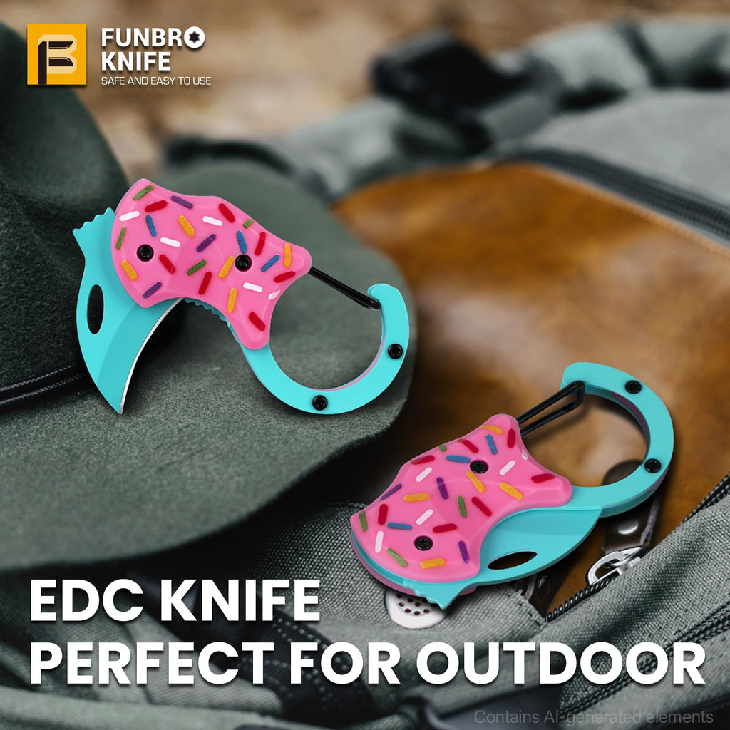 FUNBRO Small Pocket Knife, Cool Box Cutter with 1.34 Inch Sharp Blade