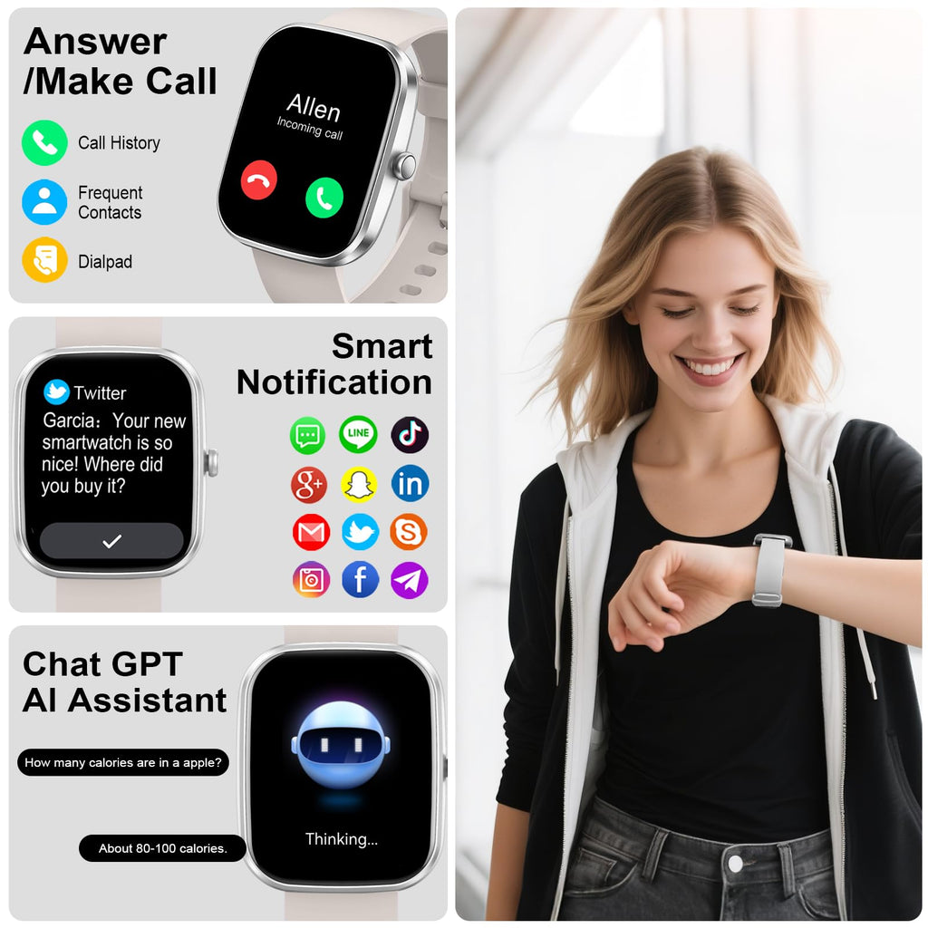 Motast Smart Watch, Fitness Tracker 1.69'' HD for Men Women