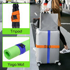 WISYOK Luggage Straps Extended, 4 Pack, 130-250cm Adjustable, Pink SkyBlue