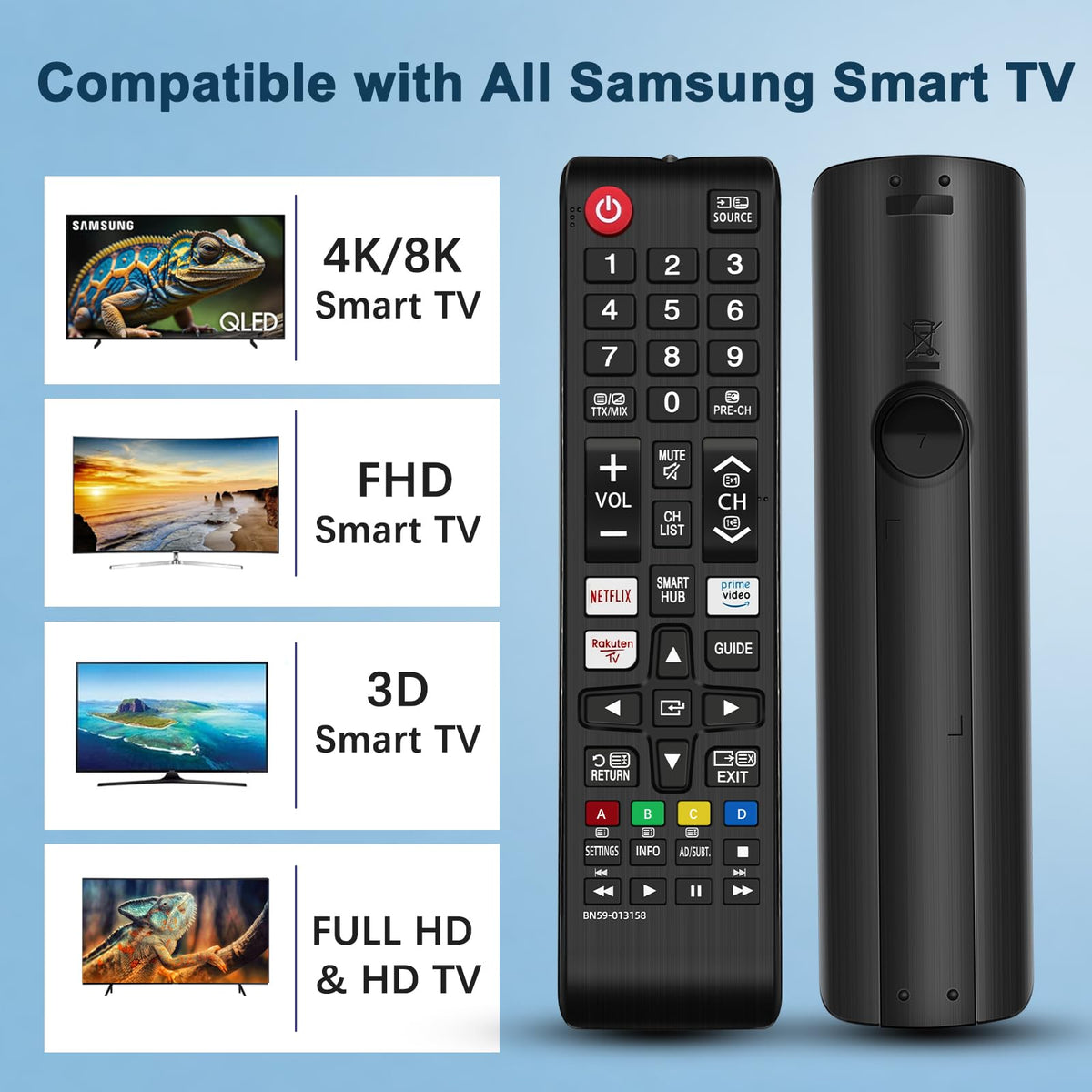 for Samsung TV Remote, for Samsung Smart TV Remote Control Replacement