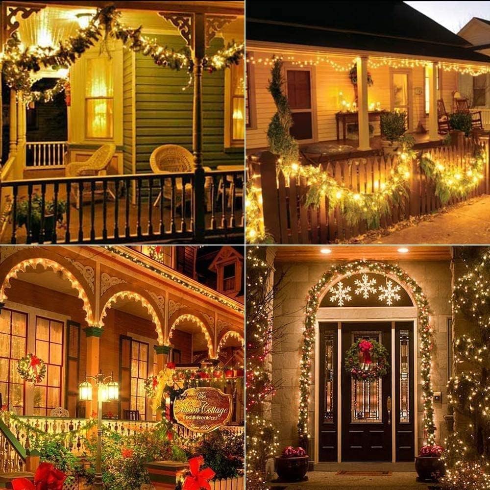 Joomer Solar Fairy Lights, 2-Pack Total 80FT 240LED Lights, Warm White