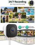 2K 3MP Window Security Camera with Motion Detection Indoor Window Cameras