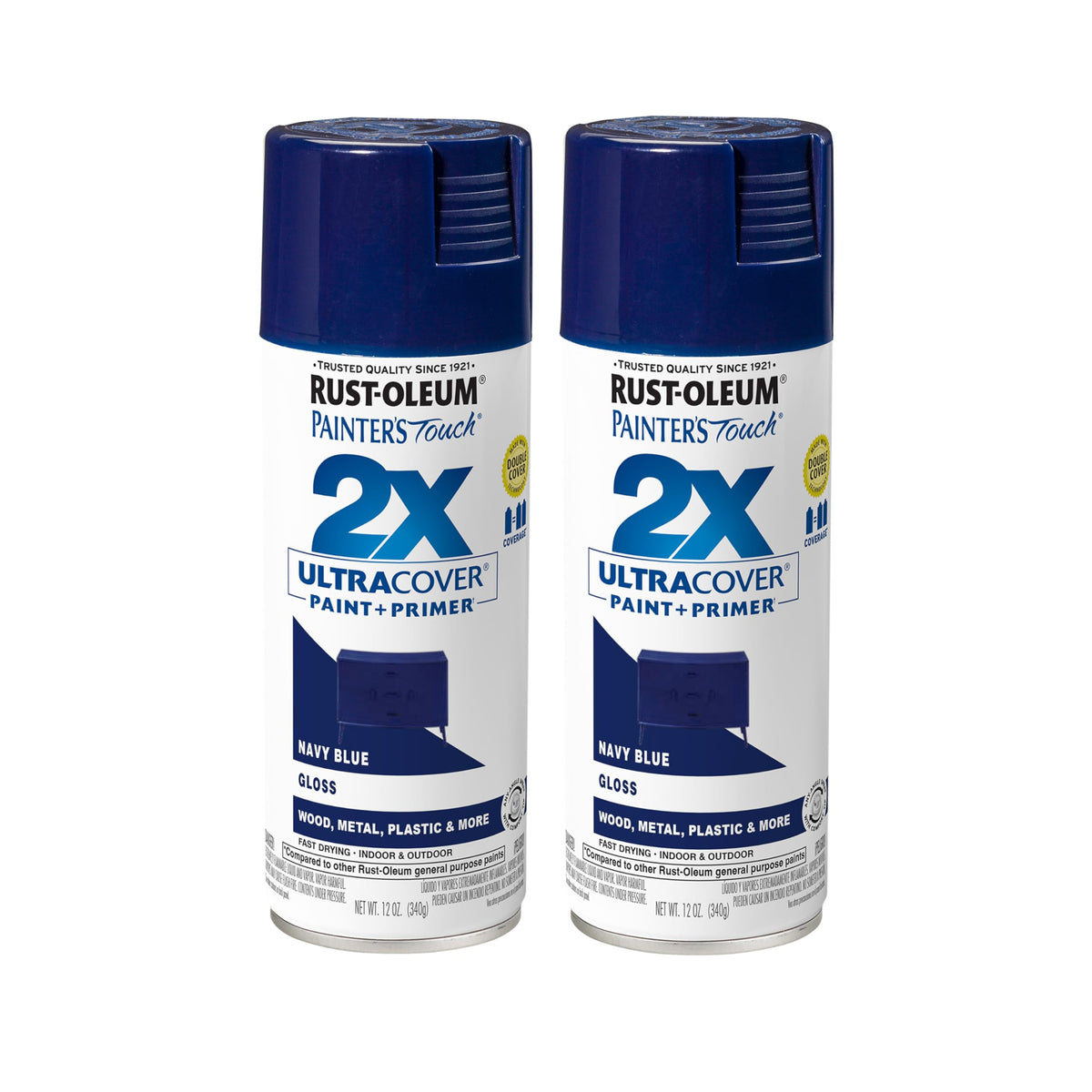 Rust-Oleum 334023-6PK Painter's Touch 2X Ultra Cover Spray Paint, 12 oz, Gloss Almond, 6 Pack