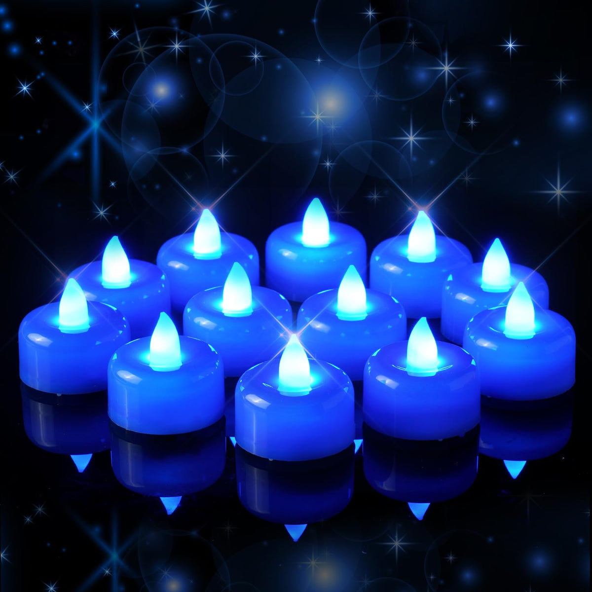 Amagic 24Pack Purple Flameless LED Tea Lights Candles Battery Operated