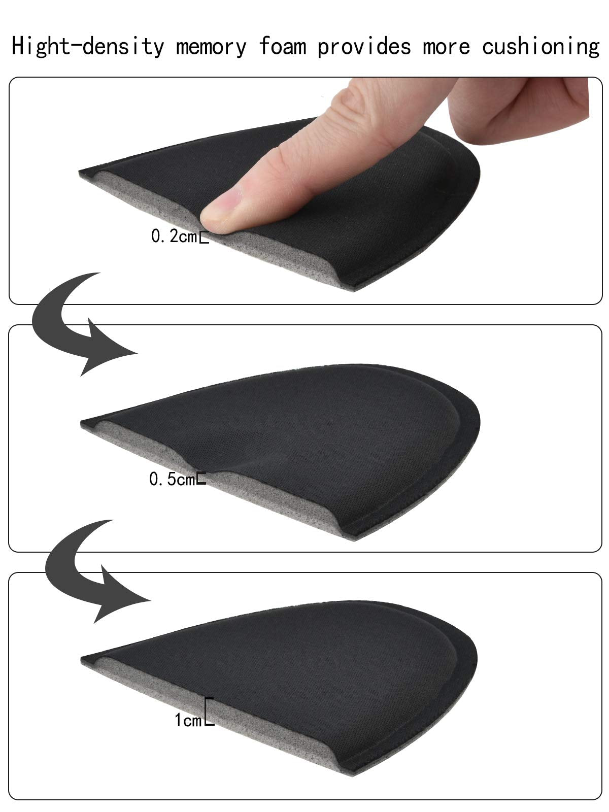riemot Memory Foam Insoles for Men and Women - Replacement Shoe Inserts Comfort Cushioning for Sports Shoes, Trainers, Sneakers, Work Boots and Walking Shoes, Black with Yellow Base, UK8 / EU42