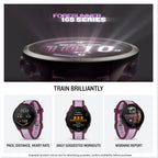 Garmin Forerunner 165, 43mm GPS running smartwatch, lightweight, AMOLED touchscreen, advanced training, insights & features, safety & tracking features, up to 11 days battery life, Black
