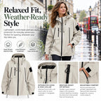 Waterproof Jackets Lightweight Raincoats for Women Windbreaker Coats