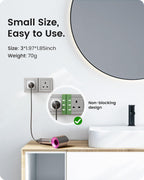 LENCENT 2 Pack EU to UK Plug Adapter