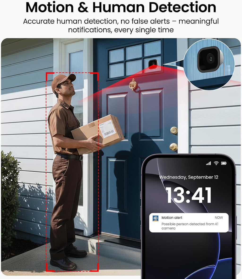 wansview 5G Window Security Camera - 2K Indoor Camera for Home Security, K1
