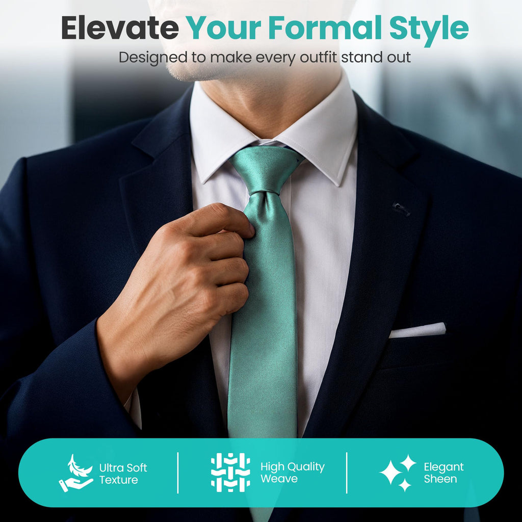 Trimming Shop 5cm Slim Skinny Solid Colour Necktie for Mens