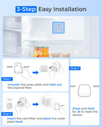 Waterdrop ADQ747935 Refrigerator Water Filter and Air Filter, 3 Combo