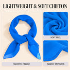 WESTEND CHOICE Square Chiffon Scarves Women's Neck Scarf 50s Retro Bandana