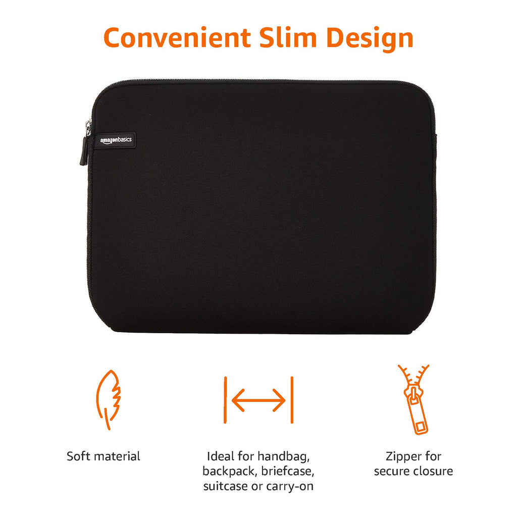 Amazon Basics 29.5 cm Laptop Sleeve Case in Black