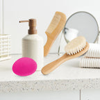 Baby Hair Brush with Wooden Handle and Super Soft Goat Bristles for Newborns, Infant, Toddlers, Kids