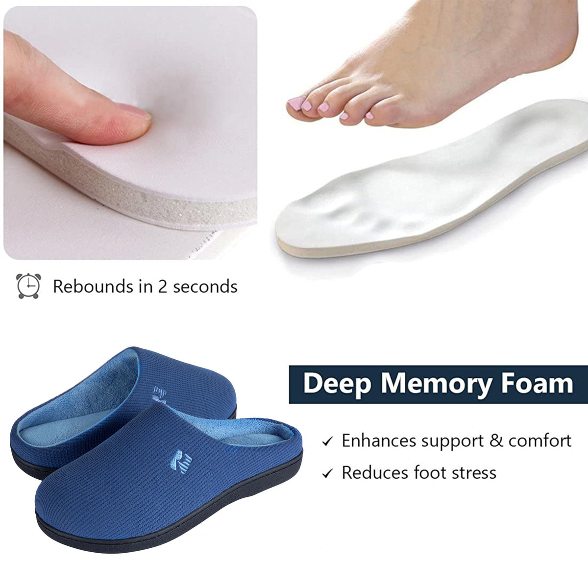 RockDove Women's Original Two-Tone Memory Foam Slipper