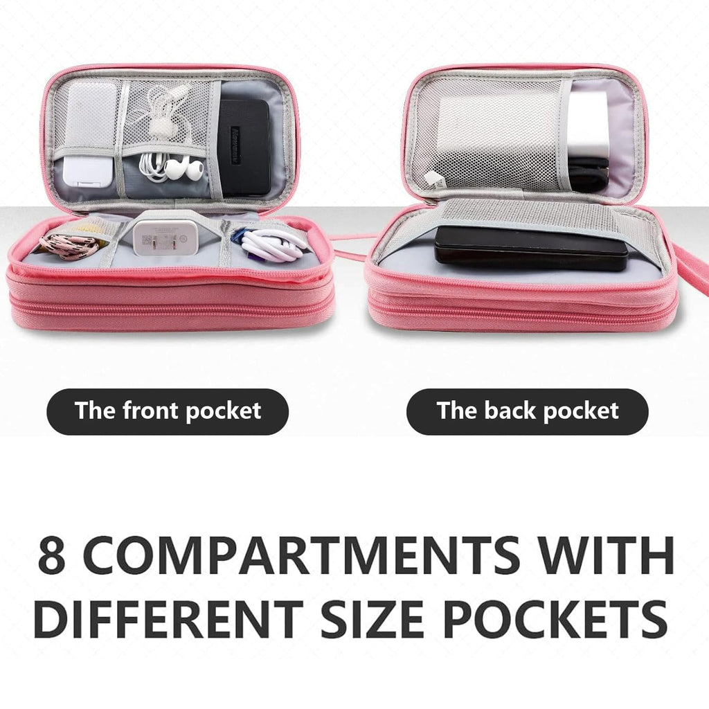 Teskyer Travel Cable Organiser Bag, Travel Essential, Dark Green